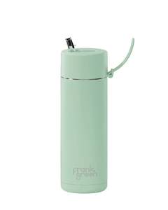 20oz Stainless Steel Ceramic Reusable Bottle Mint Gelato with Flip Straw Lid