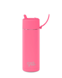 20oz Stainless Steel Ceramic Reusable Bottle Bubblegum with Flip Straw Lid