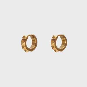 Mini Verge Earrings (Gold) - Mini sleeper hoop earrings