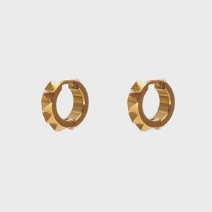 Verge Earrings (Gold) - Sleeper hoop earrings
