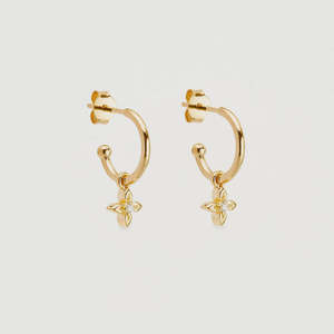 18k Gold Vermeil Live in Light Hoop Earrings