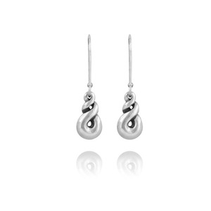 Earrings 1: Eternity Twist Drops (Friends Always) - Silver - Earrings
