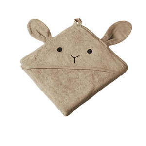 Bunny Hooded Towel - Nougat - One Size