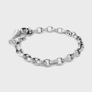 Heritage Bracelet (Silver) - Chunky belcher chain bracelet