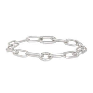 Bracelets 1: Statement Link Bracelet - Silver - Charm Carrier 19cm