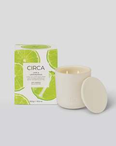 Wellbeing Fragrances Perfume: Circa - 300g Candle - Lime & Lemongrass