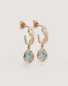 Jewellery Rings Bracelets Earrings Necklace: 18k Gold Plated Dive Deeper Hoops