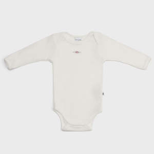 Merino Long Sleeve Bodysuit - Cream Rose - NB