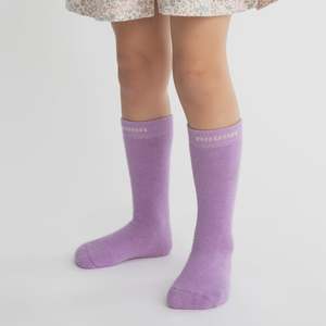 Baby: Possum Merino Wool HUKA JUNIOR Socks, Lilac Breeze - New Born