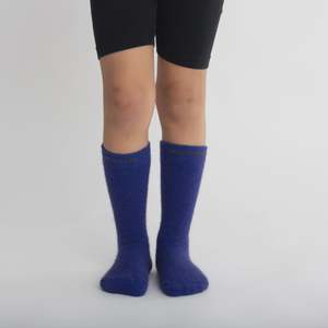 Possum Merino Wool HUKA JUNIOR Socks, Royal Blue - New Born