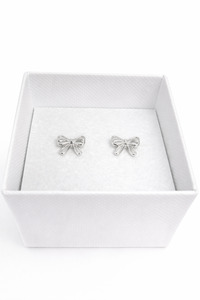 FV Petite Silver Earrings - Bow