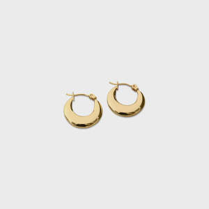 Hooplah LG Hollow YG 14k Hoop Earrings 20mm