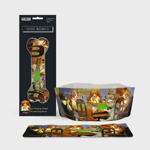 Outdoor And Adventure: Cassius Marcellus Coolidge Dogs Playing Poker - Modgy Portable Dog Bowl (2PK)