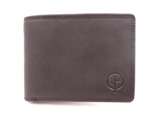 Second Nature Leather RFID Wallet - Black