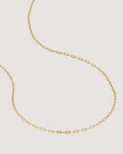 Jewellery Rings Bracelets Earrings Necklace: 18" Link Chain - 18k Gold Vermeil