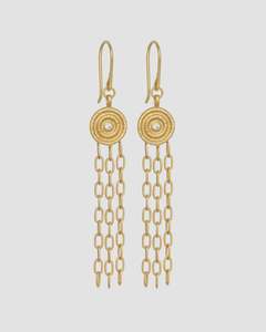 Jewellery Rings Bracelets Earrings Necklace: Reign Chandelier - Gold Vermeil