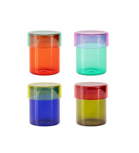 Home Entertainment: Glass Jars - Cosima - Set of 4 ( 9 x7.5cm)