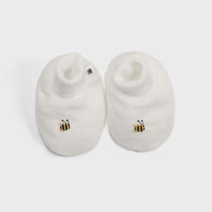 Merino Booties (M) Cream Bee