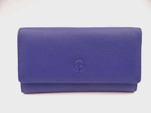 Second Nature Leather Tri-Fold Organiser Wallet - Iris