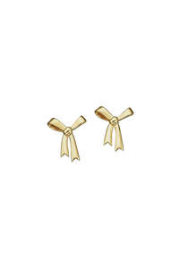 Karen Walker Bow Stud Earrings - Gold Plated