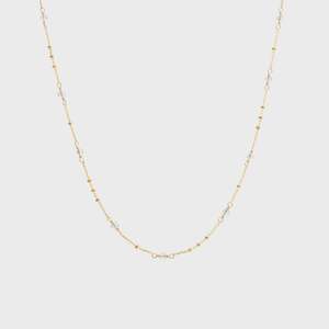 Dotty Necklace (Crystal Quartz/Gold)
