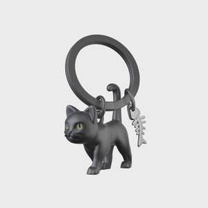 Home Entertainment: Black Cat Keychain