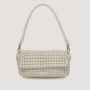 Evening Bags: Milla Shoulder Bag - Quartz Fine Braid