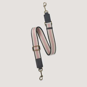 Feature Strap Webbing - Black + RoseWater + White
