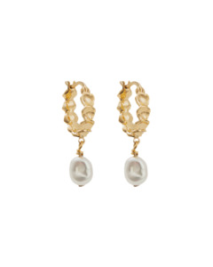 Earrings 1: Vacation Hoops ( 18k Gold Plated )