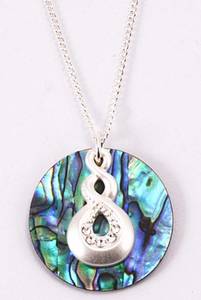 Fashion Jewellery: Paua & Silver Pendant