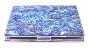 Metal Paua Business Card Holder