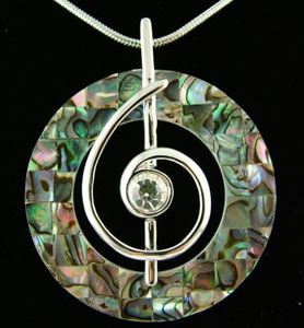 Fashion Jewellery: Koru Necklace With Rhinestone
