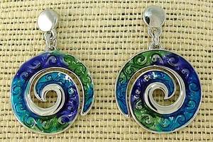 Fashion Jewellery: Koru Rhodium Earrings
