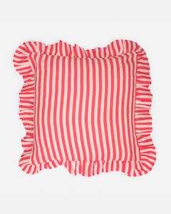 Cushions: Cherry Red Candy Stripe Cushion