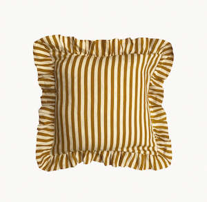 Ochre Candy Stripe Cushion