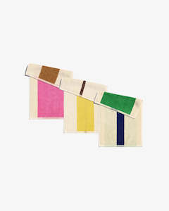 Bathroom: Hand Towel Set / Pink-Royal Blue-Brown