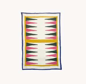 Backgammon Linen Tea Towel
