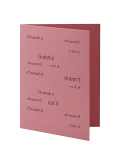 Short Talk: Grateful Doesn't Cut It, Gift Card