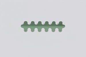 6 Hook Wiggle Wall Hanger - Matt Mist Green