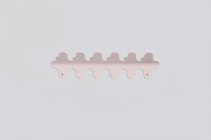 6 Hook Wiggle Wall Hanger - Matt Pink Sand