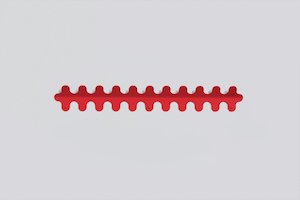 Oddthing: 11 Hook Wiggle Wall Hanger - Gloss Cola Red