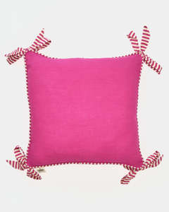 Fuchsia Ribbon Cushion