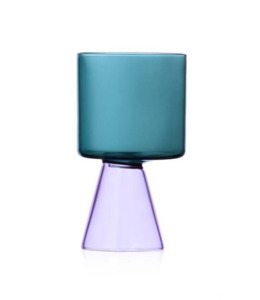Travasi glass pink-petrol blue