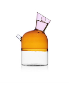 Travasi Oil bottle, clear/amber/pink
