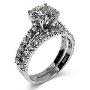 White Diamond Simulant Rings: D’promesso