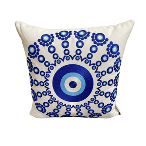 Products: Greek Evil Eye Cushion - Style and Soul
