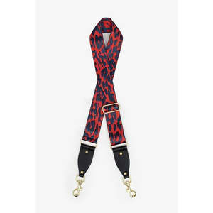 Accessories: Antler Bag Strap | Red & Navy Leopard