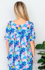 Tops: Willow Tree | Hi low Top - Blue