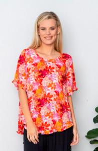 Tops: Willow Tree | Hi low Top - Orange