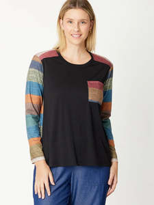 Tops: Cordelia St | Pocket Print Tee (plus size)
